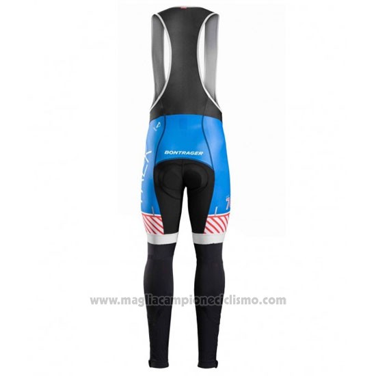 2016 Abbigliamento Ciclismo Trek Bontrager Blu e Bianco Manica Lunga e Salopette